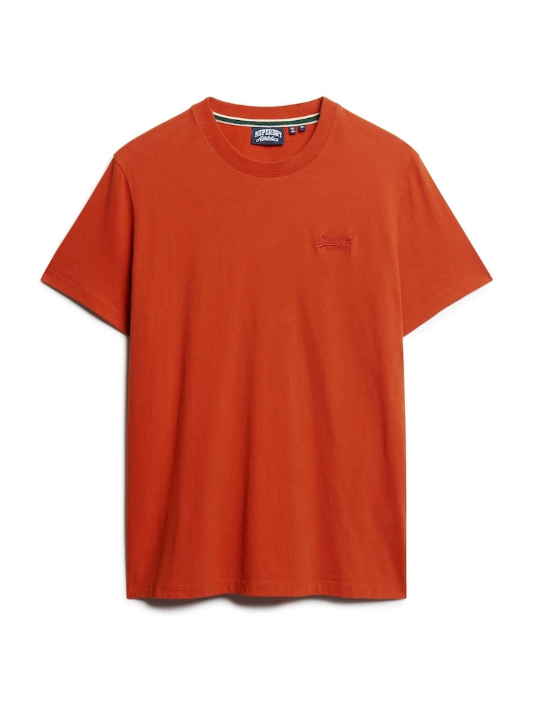 Superdry Dark Orange Vintage Logo Embroided T-Shirt - Image 4 of 4