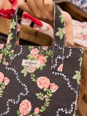 Cath Kidston Black Rose 100% Cotton Small Coated Bookbag - Image 2 of 8
