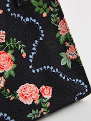 Cath Kidston Black Rose 100% Cotton Small Coated Bookbag - Image 8 of 8