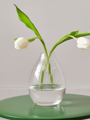 Jasper Conran London Clear Flured Glass Vase - Image 1 of 4