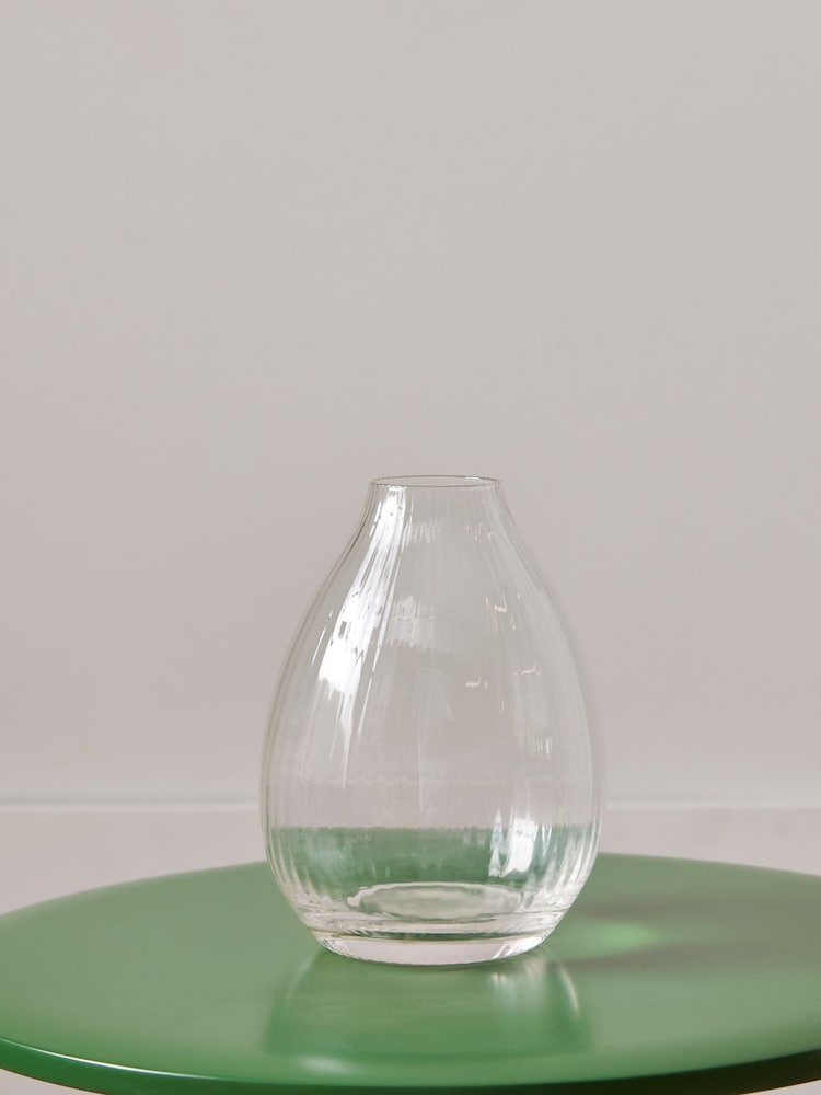 Jasper Conran London Clear Flured Glass Vase - Image 2 of 4