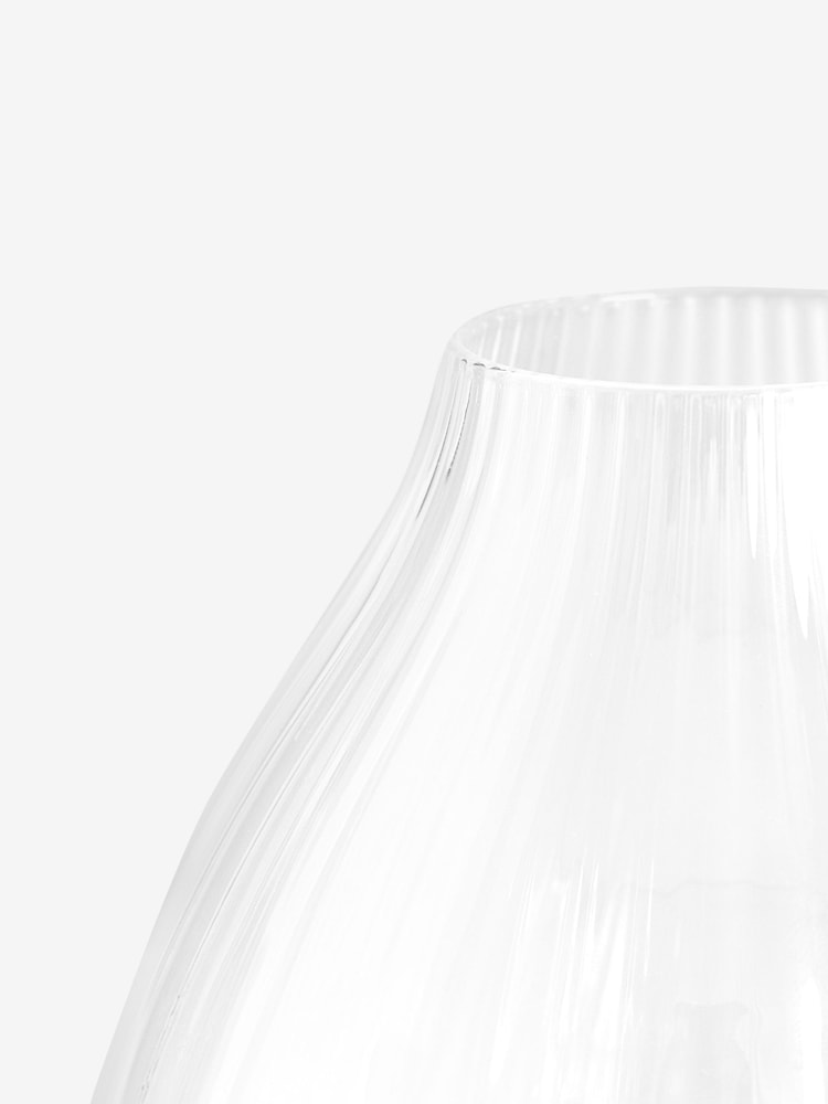 Jasper Conran London Clear Flured Glass Vase - Image 4 of 4