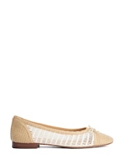 Dune London Natural Hopsy Ballet Pumps - Image 2 of 6