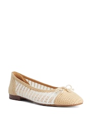 Dune London Natural Hopsy Ballet Pumps - Image 3 of 6