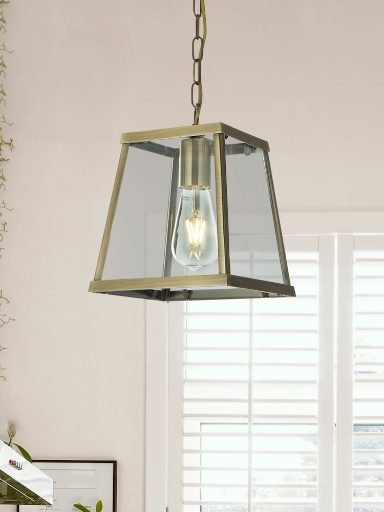 Searchlight Brass Honesty Antique Brass Pendant Light Ceiling Light - Image 1 of 3