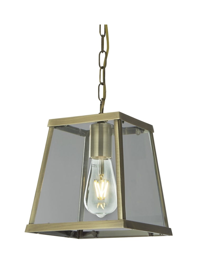 Searchlight Brass Honesty Antique Brass Pendant Light Ceiling Light - Image 2 of 3