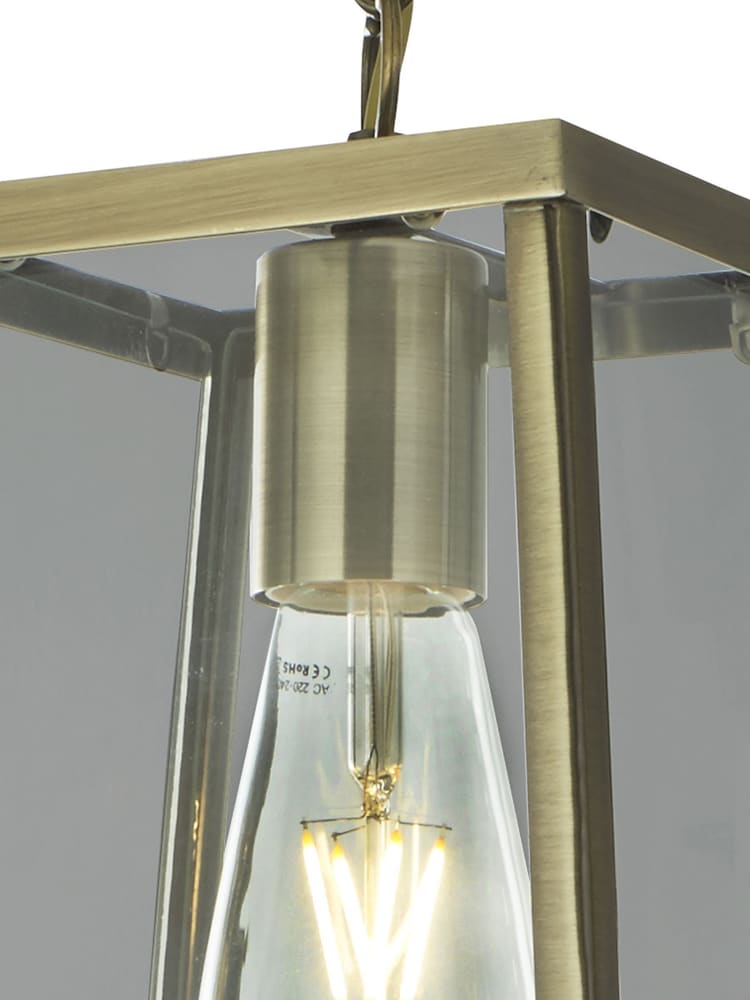 Searchlight Brass Honesty Antique Brass Pendant Light Ceiling Light - Image 3 of 3