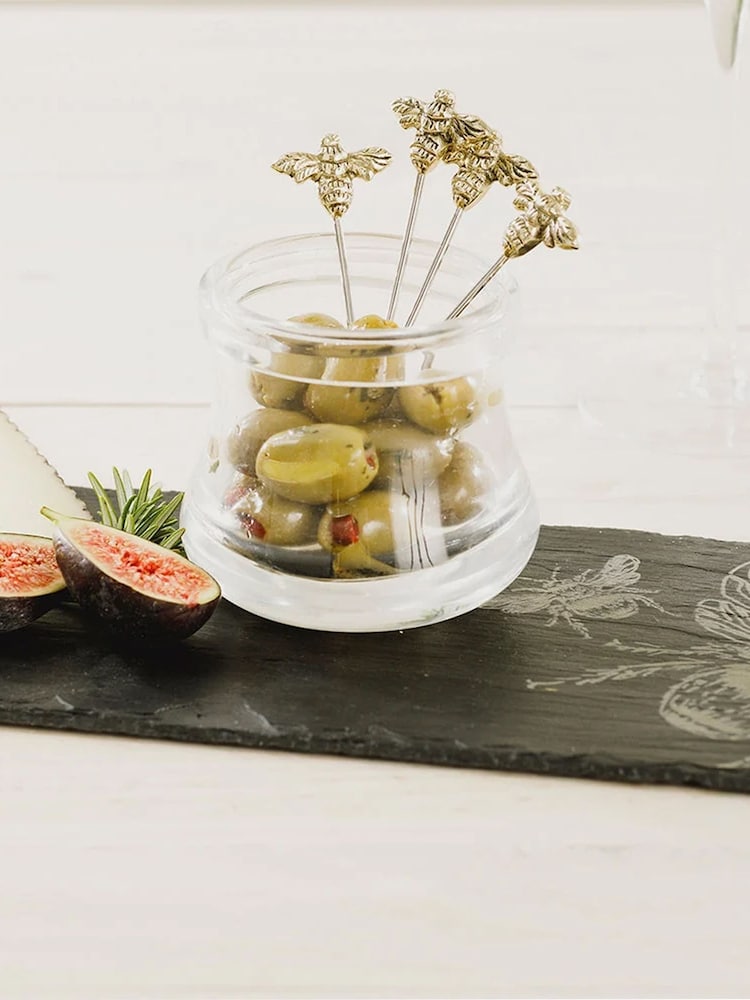 Selbrae House Set of 4 Gold Bee Olive Picks - Image 2 of 6