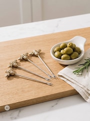 Selbrae House Set of 4 Gold Bee Olive Picks - Image 3 of 6