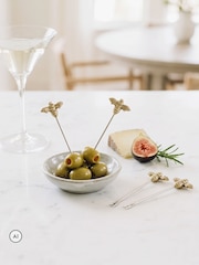 Selbrae House Set of 4 Gold Bee Olive Picks - Image 4 of 6