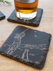 Selbrae House Black Set of 4 Shooting Slate Coasters - Image 2 of 6