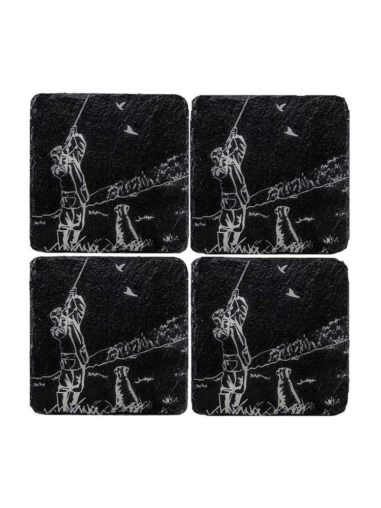 Selbrae House Black Set of 4 Shooting Slate Coasters - Image 6 of 6 Selbrae House Black Set of 4 Shooting Slate Coasters - Image 6 of 6