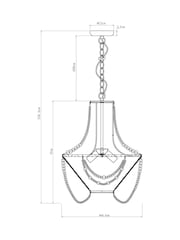 Natural Tahlia 3 Light Chandelier - Image 8 of 8