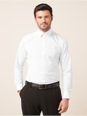 White/Blue/Pink Slim Fit Easy Care Single Cuff Shirts 3 Pack - Image 7 of 12