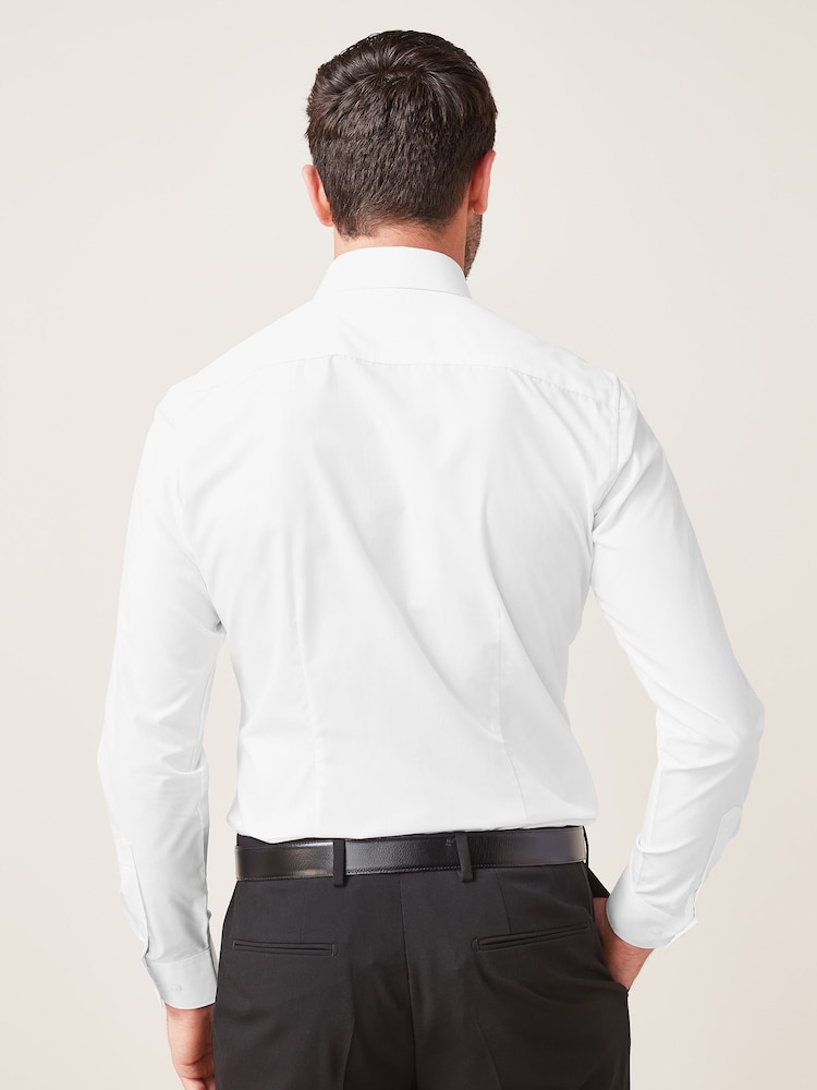Blanc/bleu/rose - Slim Fit (Slim Fit) - Chemises intelligentes Oxford à poignet simple d'entretien facile 3 Pack - Image 9 of 12