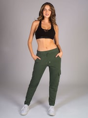 Pineapple Green Womens Cargo Joggers - Image 1 of 5