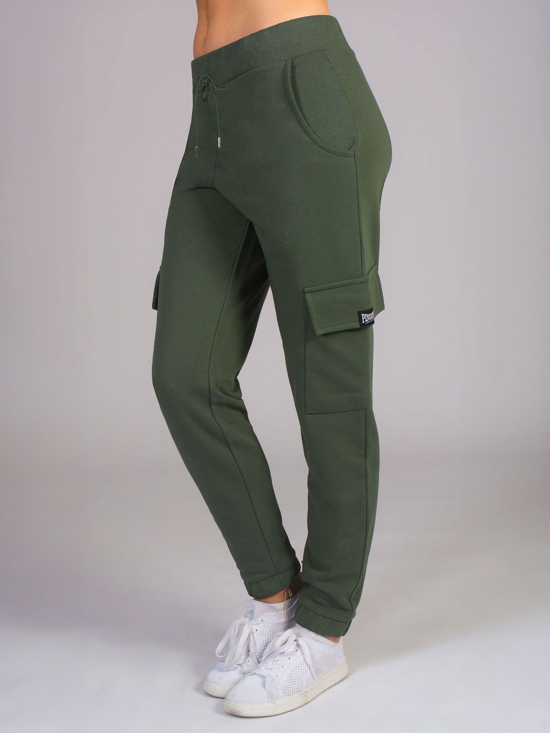 Olive green cargo joggers womens top