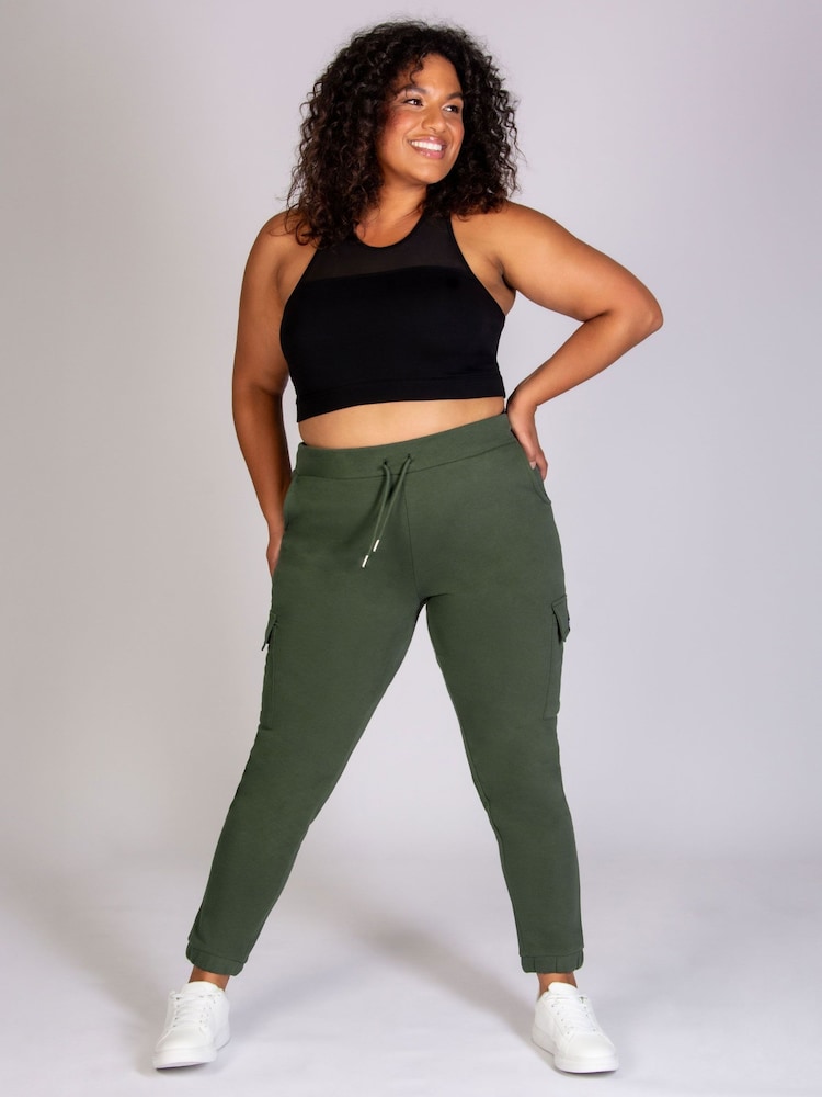 Pineapple Green Womens Cargo Joggers - Image 5 of 5
