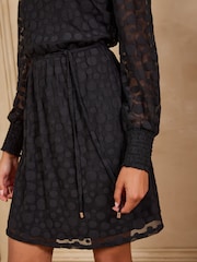 Love & Roses Black Spot Mesh Mini Dress - Image 4 of 5