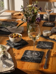 Selbrae House Set of 4 Black Bee Slate Coasters - Image 4 of 6