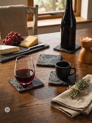 Selbrae House Set of 4 Black Stag Slate Coasters - Image 4 of 6