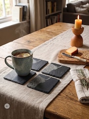 Selbrae House Set of 4 Black Highland Cow Slate Coasters - Image 3 of 6