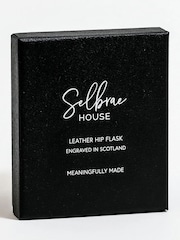 Selbrae House Tan Highland Cow Leather Hip Flask - Image 4 of 4