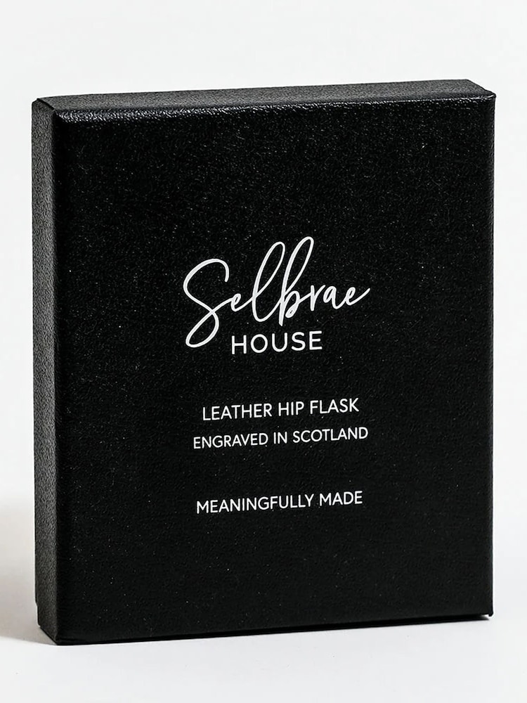 Selbrae House Tan Highland Cow Leather Hip Flask - Image 4 of 4 Selbrae House Tan Highland Cow Leather Hip Flask - Image 4 of 4