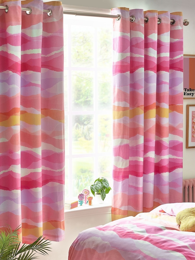 Multi Ombre Wave Eyelet Blackout Curtains - Image 1 of 5 Multi Ombre Wave Eyelet Blackout Curtains - Image 1 of 5