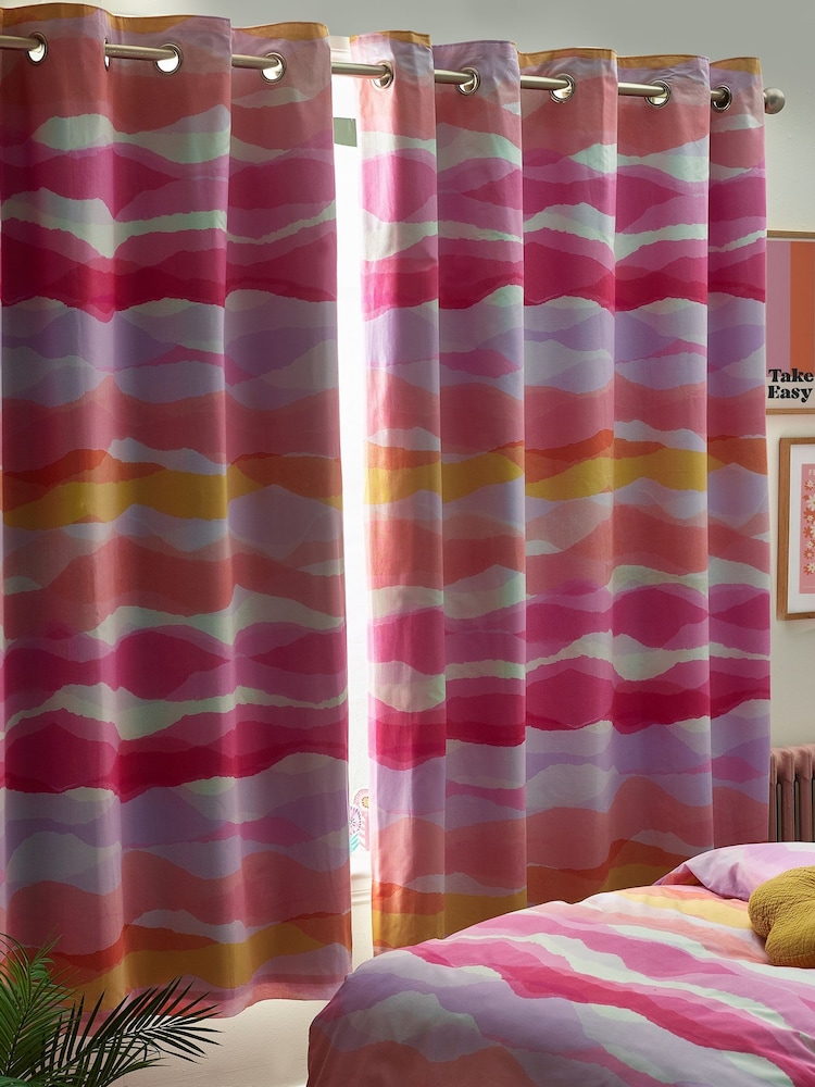 Multi Ombre Wave Eyelet Blackout Curtains - Image 2 of 5