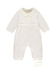 Emile Et Rose White 100% Cotton Cable Knit Upper & Velour Lower AIO With Hat - Image 3 of 4