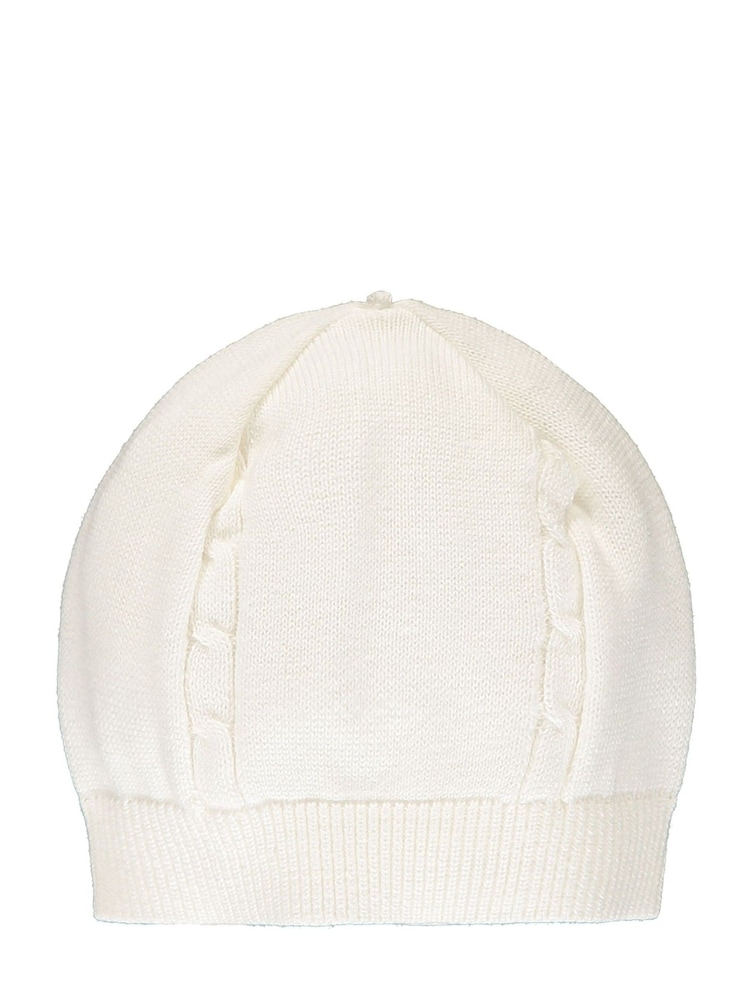 Emile Et Rose White 100% Cotton Cable Knit Upper & Velour Lower AIO With Hat - Image 4 of 4