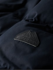 Superdry Blue Hooded Parka Jacket - Image 5 of 5