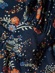 Superdry Blue Long Sleeve Tiered Midi Dress - Image 5 of 6
