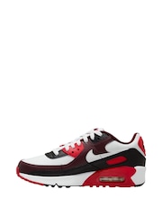 Nike Red/White Youth Air Max 90 Easy On Trainers - Image 2 of 4