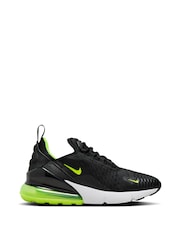 Nike Black/Green Youth Air Max 270 Trainers - Image 1 of 10