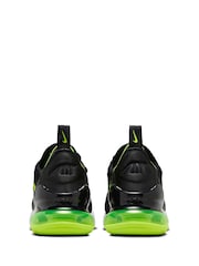 Nike Black/Green Youth Air Max 270 Trainers - Image 3 of 10
