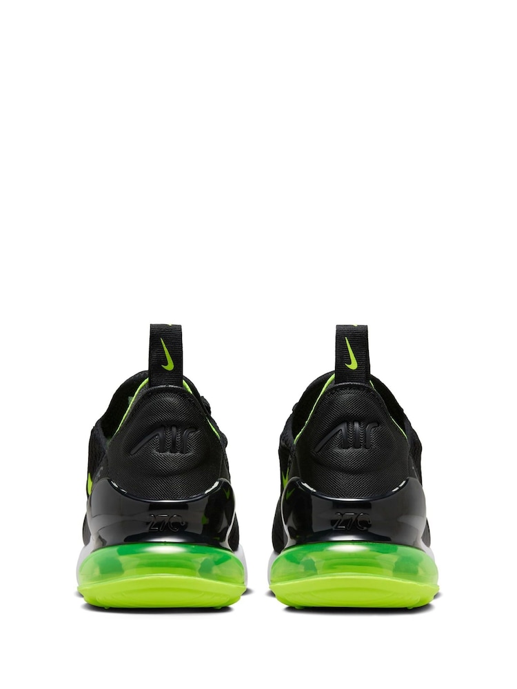 Zwart/groen - Nike Air Max 270 jeugdsportschoenen - Image 3 of 10