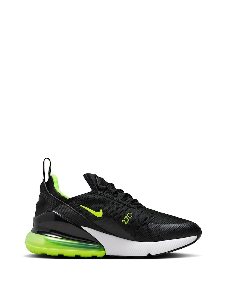 Zwart/groen - Nike Air Max 270 jeugdsportschoenen - Image 4 of 10