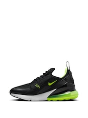 Nike Black/Green Youth Air Max 270 Trainers - Image 5 of 10