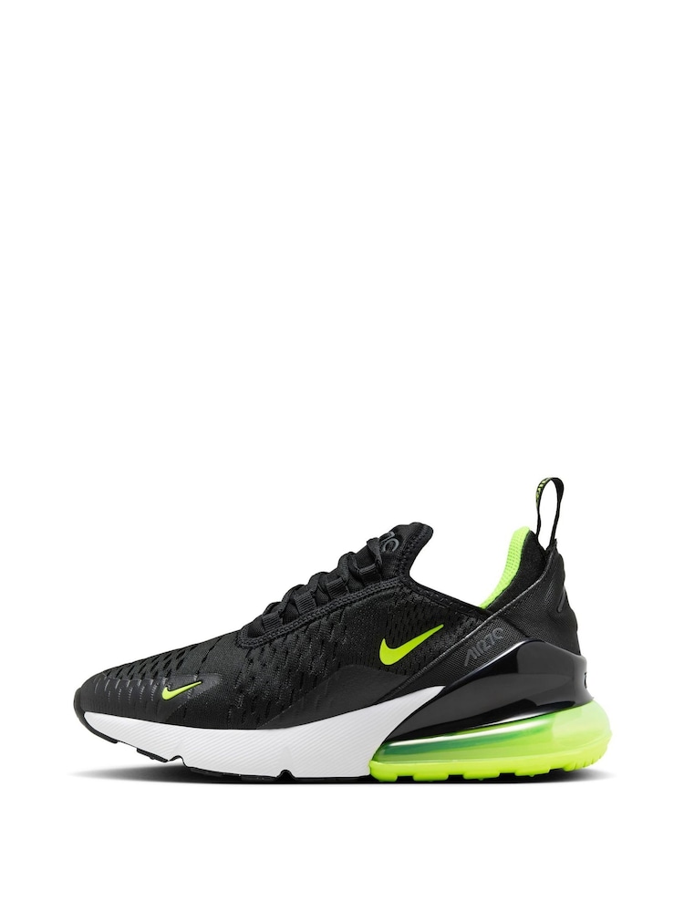 Zwart/groen - Nike Air Max 270 jeugdsportschoenen - Image 6 of 10