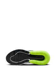 Nike Black/Green Youth Air Max 270 Trainers - Image 7 of 10