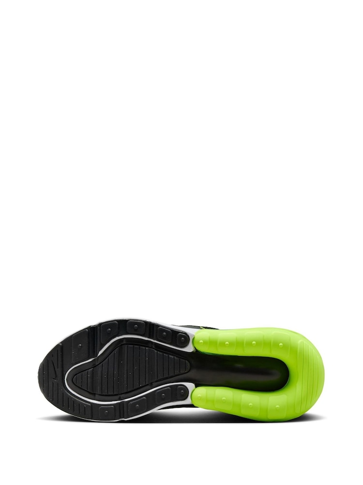 Zwart/groen - Nike Air Max 270 jeugdsportschoenen - Image 7 of 10