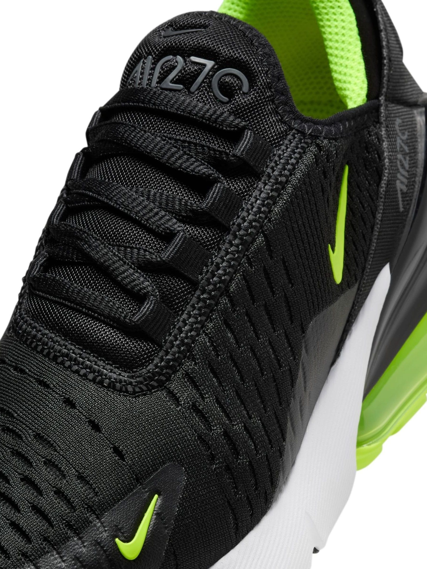 Buy Nike Black Green Youth Air Max 270 Trainers from Next Luxembourg