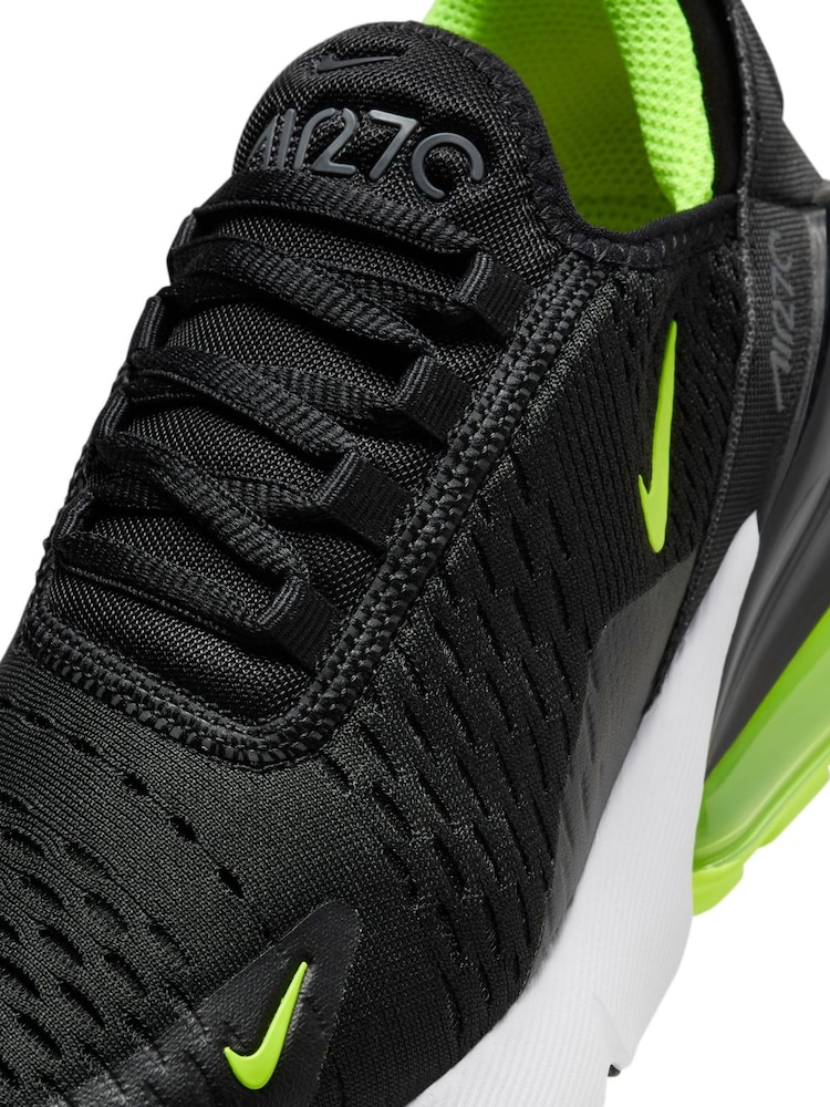 Zwart/groen - Nike Air Max 270 jeugdsportschoenen - Image 8 of 10