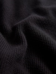 Black Oxford Crew Neck Regular Mock Shirt Jumper - Image 8 of 8