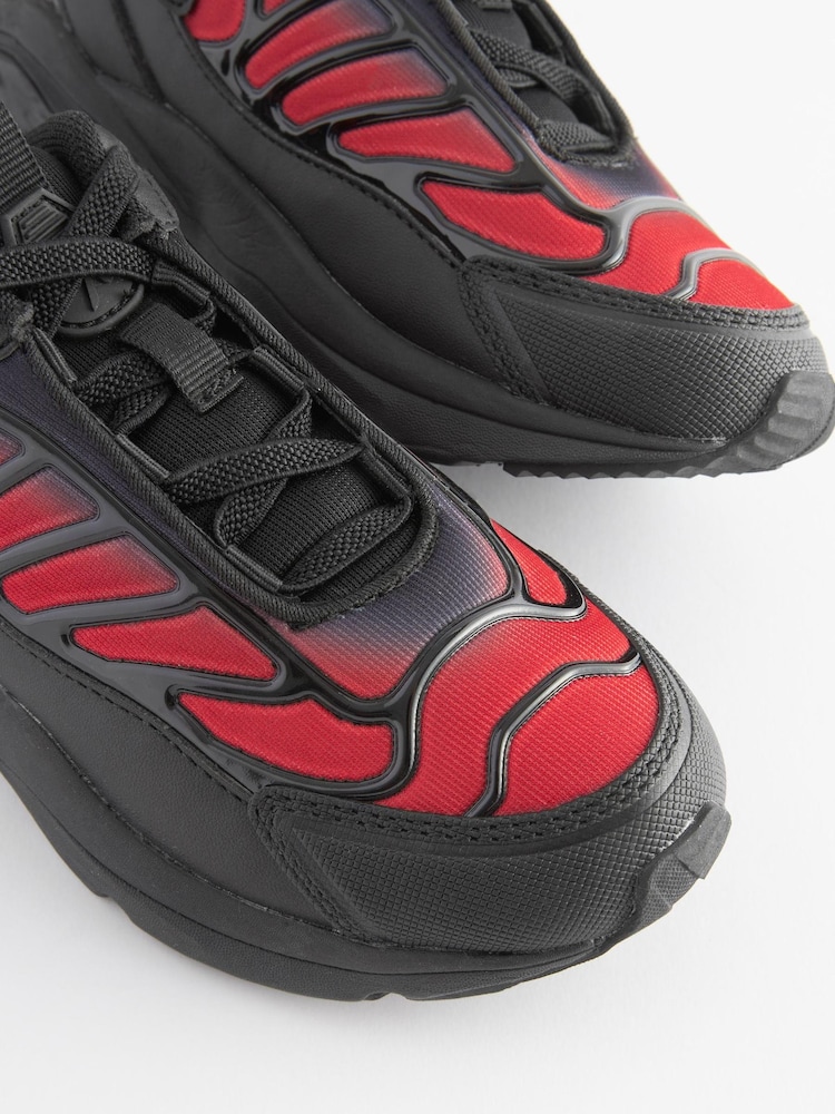 Red/Black Elastic Lace Trainers - Image 5 of 5 Red/Black Elastic Lace Trainers - Image 5 of 5