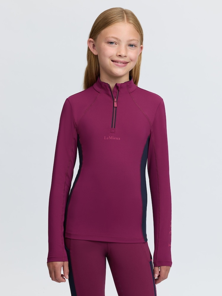 LeMieux Purple Young Rider Classique Base Layer Blackberry - Image 1 of 3 LeMieux Purple Young Rider Classique Base Layer Blackberry - Image 1 of 3