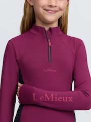 LeMieux Purple Young Rider Classique Base Layer Blackberry - Image 2 of 3