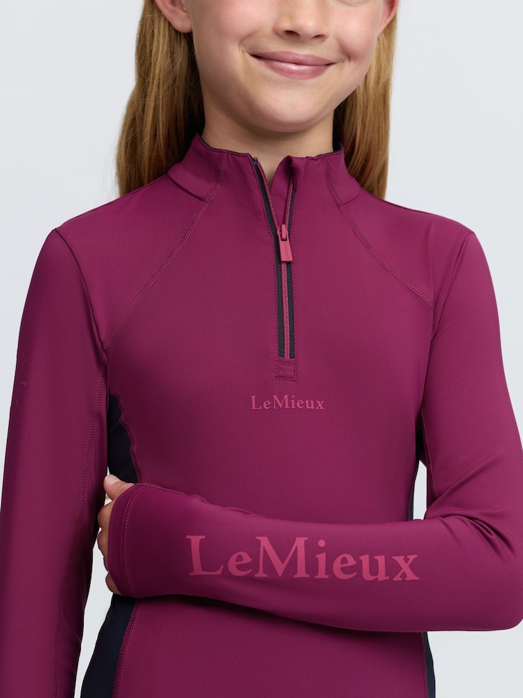 LeMieux Purple Young Rider Classique Base Layer Blackberry - Image 2 of 3 LeMieux Purple Young Rider Classique Base Layer Blackberry - Image 2 of 3